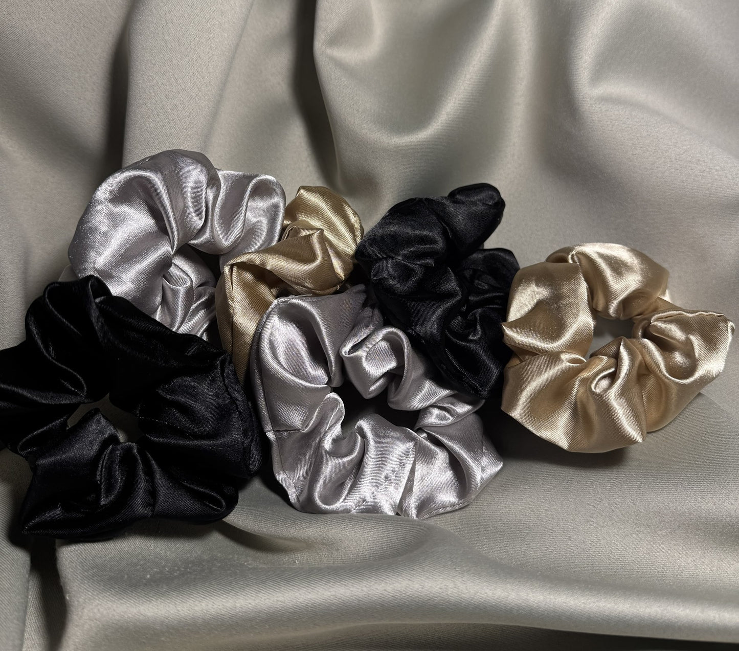6’lı Saten Saç Tokası Seti – Saçı Kırmaz, İz Yapmaz – Siyah