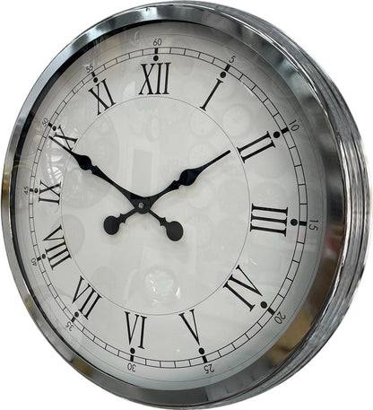 Zentime Krom Elegant 60Cm Metal Duvar Saati