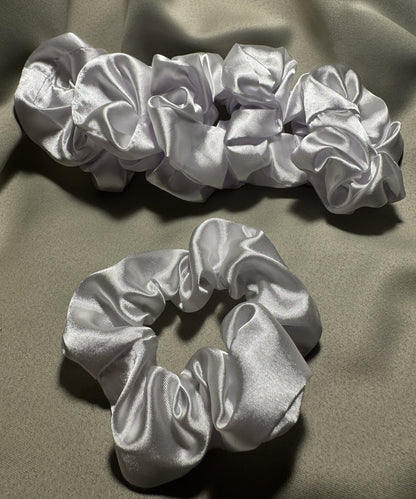 6’lı Saten Saç Tokası Seti – Saçı Kırmaz, İz Yapmaz – Beyaz