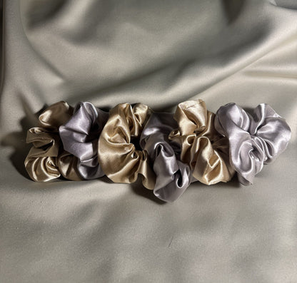 6’lı Saten Saç Tokası Seti – Saçı Kırmaz, İz Yapmaz – Gümüş