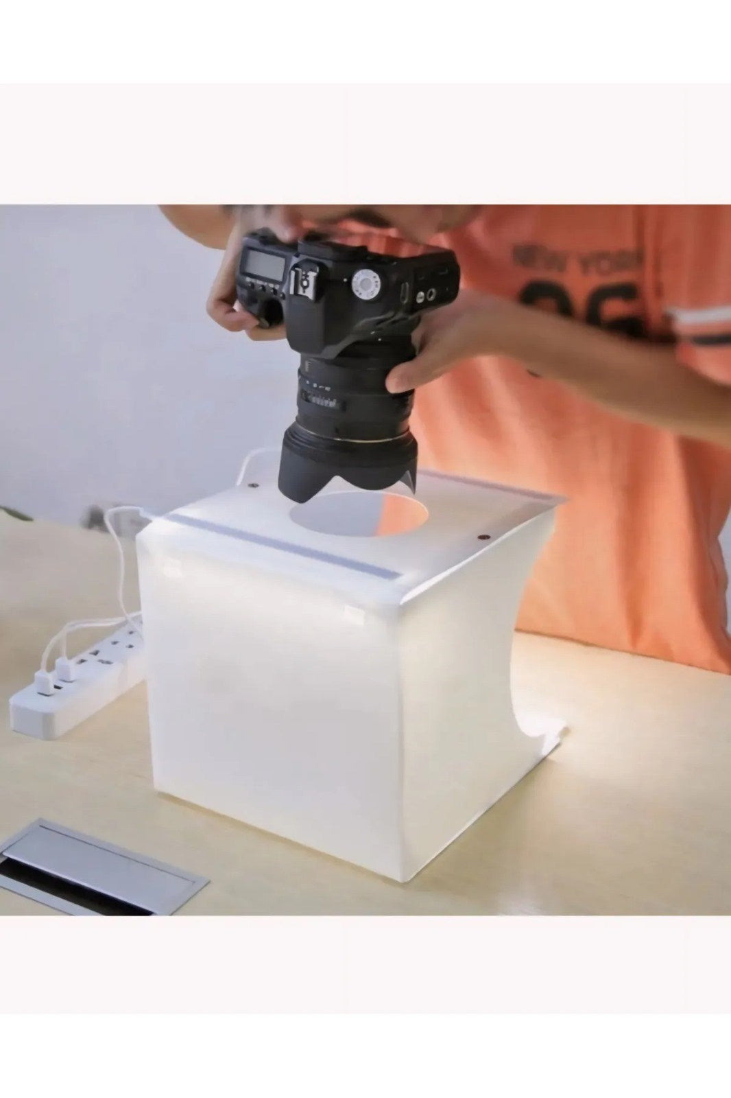 SONX Mini Stüdyo Led Işıklı 40x40 Cm Taşıma Çantalı Ürün Fotoğraf Çekim Çadırı Pratik Katlanabilir