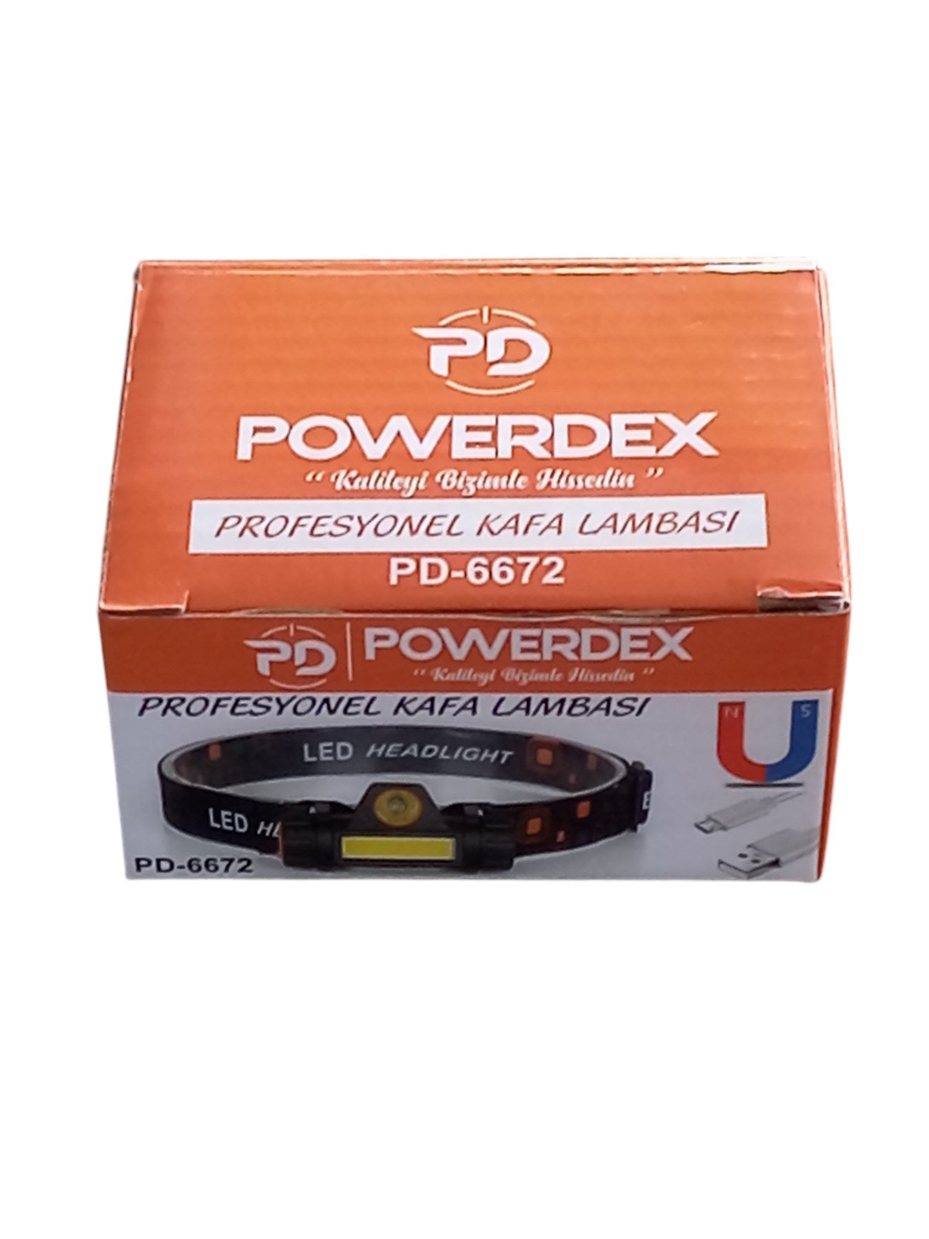 POWERDEX PD-6672 ŞARJLI PROFESYONEL KAFA LAMBASI.