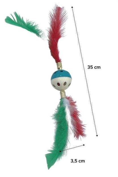 BUFFER®Tüylü PüsküllüKedi OyuncağıDikkat Çekici Renkli Sevimli Evcil Hayvan Oyuncağı