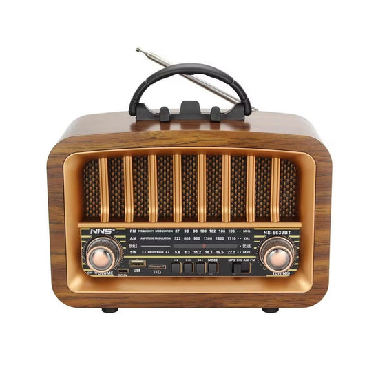 BUFFER®  Taşınabilir USB İle Şarj Olabilen Klasik AM /FM/SW Transistör Retro Tipi Klasik Radyo