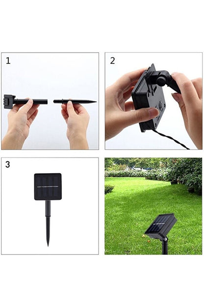 Solar Güneş Enerjili Dış Bahçe 8 Modlu 10 metre (RGB) 120 led dekoratif Aydınlatma