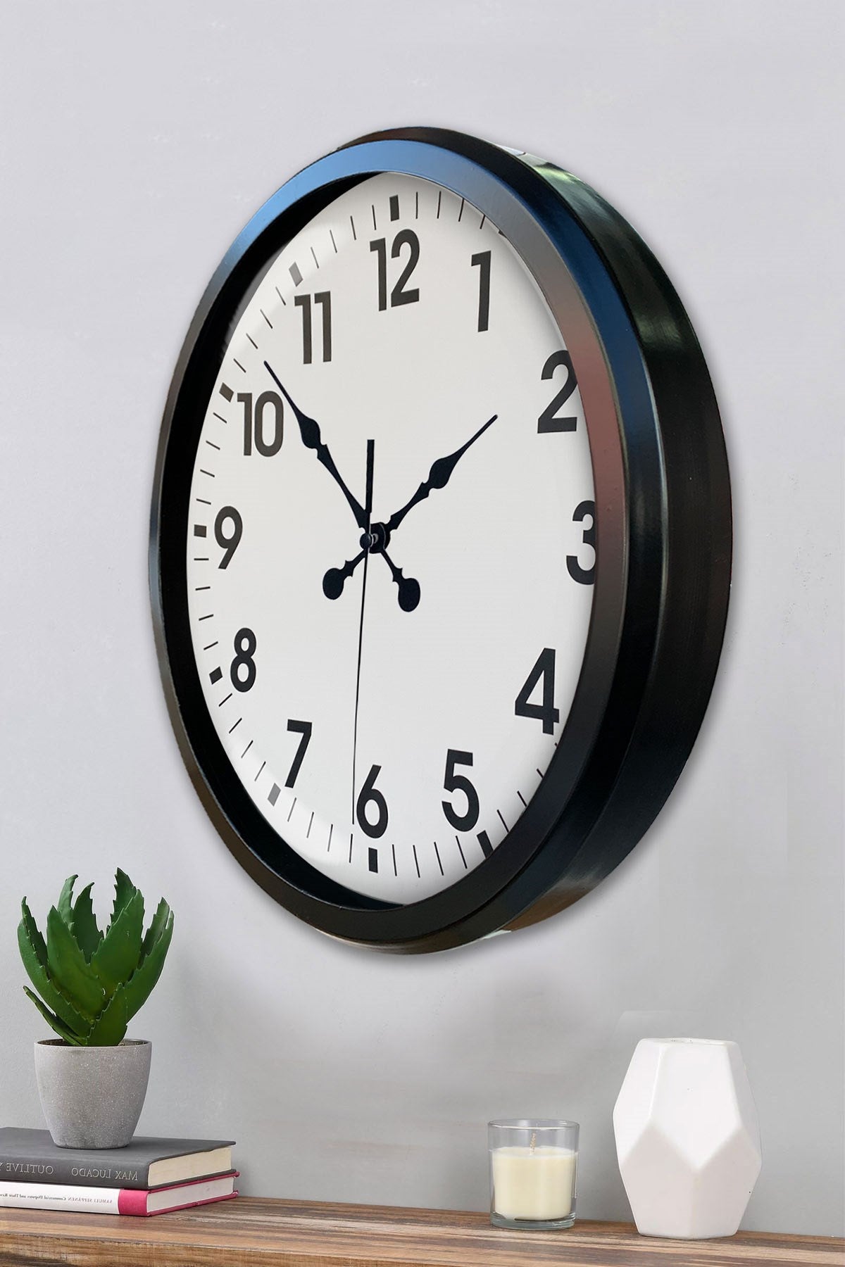 Zentime 52 Cm Siyah Modern Duvar Saati