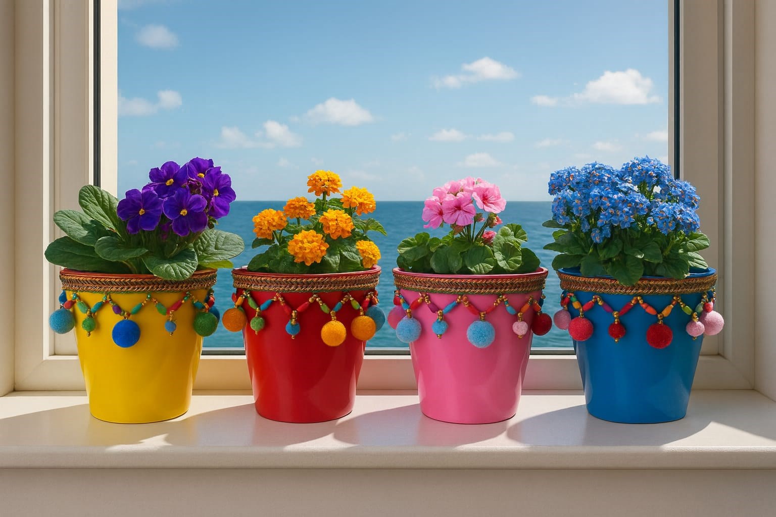 NF Dekoratif Akdeniz Saksı KIRMIZI 1,7 Litre