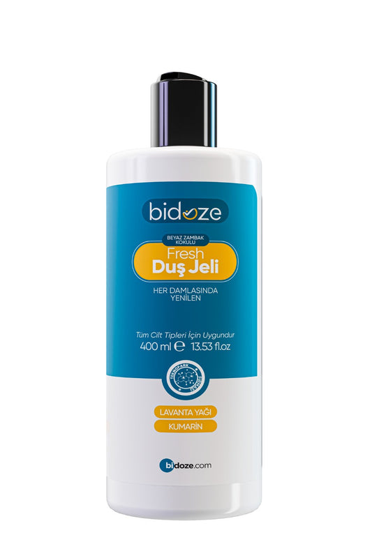 Bidoze Fresh Beyaz Zambak Kokulu Duş Jeli 400 Ml | Lavanta Yağı Özlü Nemlendirici Vücut Şampuanı