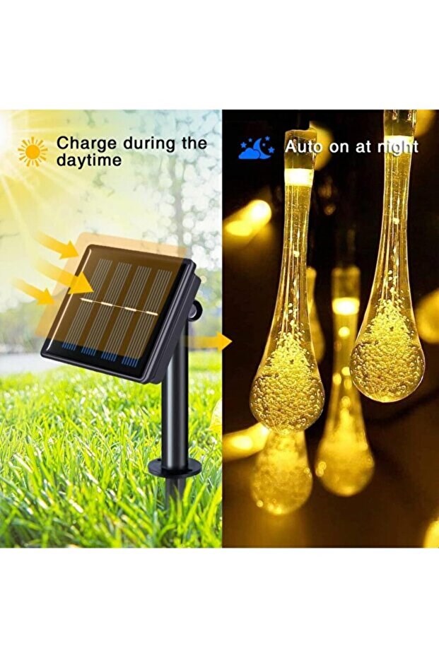 10'lu Günes Enerjili Led Bahçe Yolu Lambasi- Solar Aydinlatma Ip44 Su Geçirmez Isik Setil