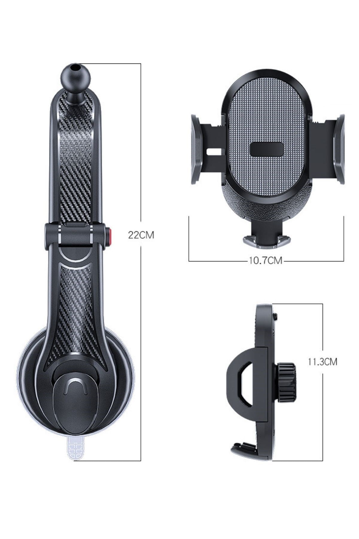 BUFFER® Güçlü Vantuzlu Araç İçi Konsol Üstü Telefon Tutucu Aparat