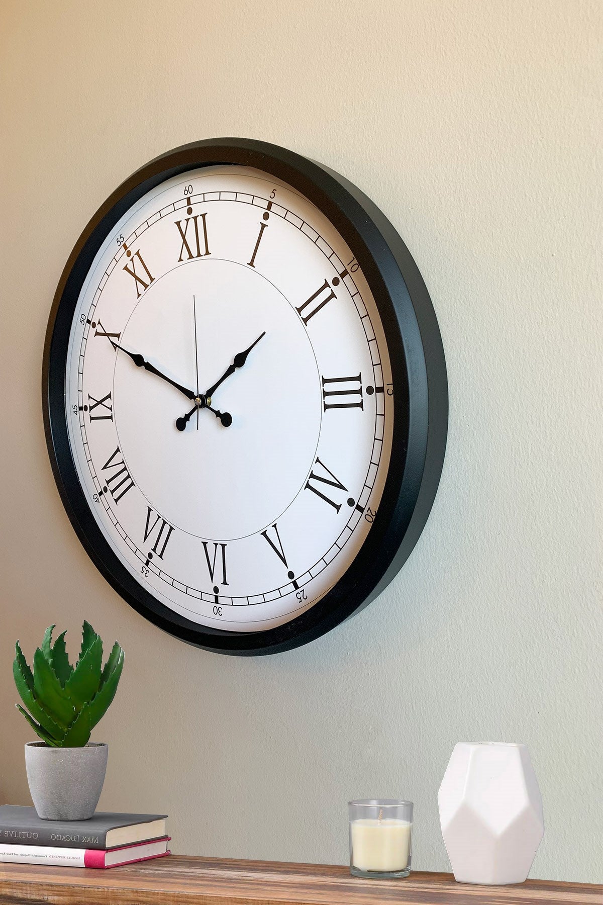 Zentime 52 Cm Siyah Modern Duvar Saati