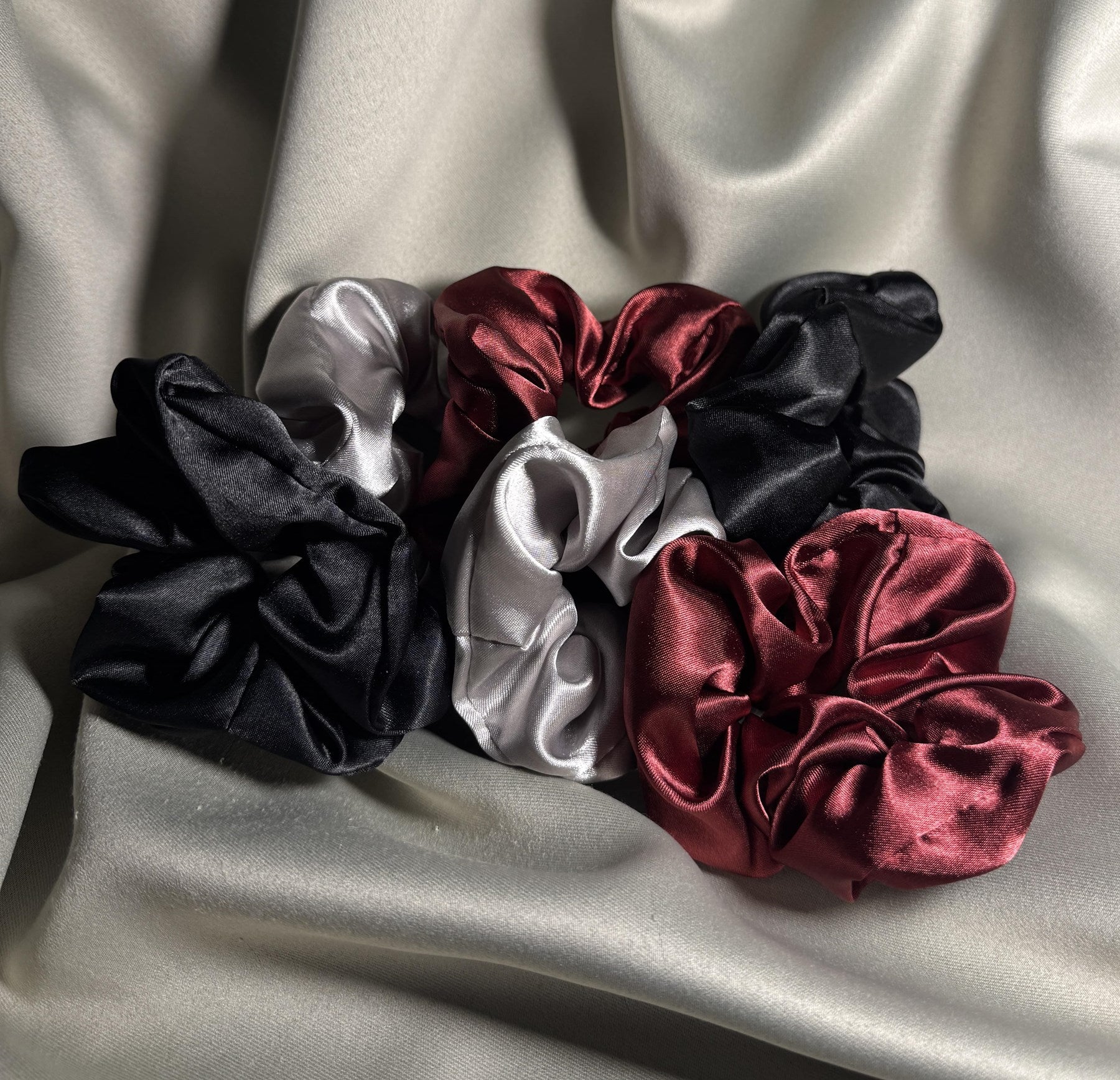 6’lı Saten Saç Tokası Seti – Saçı Kırmaz, İz Yapmaz – Gümüş